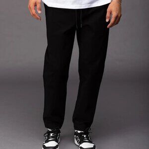 RSQ Mens Twill Jogger Pants, Black, Medium, 31/29, Style #371266, NWT